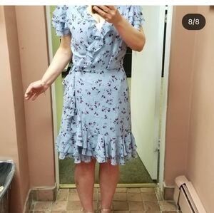 Wayf Lavender Ruffle Dress From Lulus Womens Med Excellent Condition